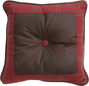 img 2 attached to Enhance Your Rustic Retreat with the HiEnd Accents Cascade Lodge 5-Piece Bedding Set - Bear Silhouette (Red/Brown), Super King