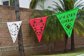 img 3 attached to Colorful 70 ft Mexican Pennant Banner: Perfect Fiesta Party Decorations for Cinco de Mayo Celebrations!