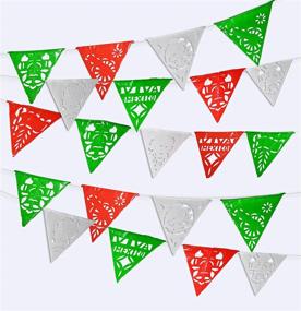 img 4 attached to Colorful 70 ft Mexican Pennant Banner: Perfect Fiesta Party Decorations for Cinco de Mayo Celebrations!