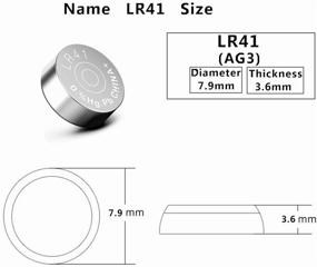 img 2 attached to 🔋 Nightkonic 20 Pack LR41 AG3 SR41 392 384 192 Battery: Ultimate 1.5V Button Coin Cell Batteries Set