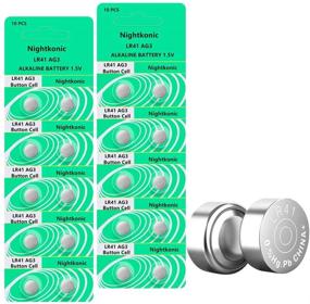 img 4 attached to 🔋 Nightkonic 20 Pack LR41 AG3 SR41 392 384 192 Battery: Ultimate 1.5V Button Coin Cell Batteries Set