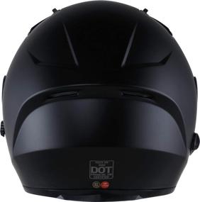 img 2 attached to ROYAL R02 Open Face Motorcycle Helmet With Extra Sun Visor Inside For UV Resistance - DOT Approved (Matte Black