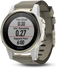 img 1 attached to Garmin Fenix 5S Sapphire - Шампанское с серо-замшевым и белым ремешком (восстановленный)