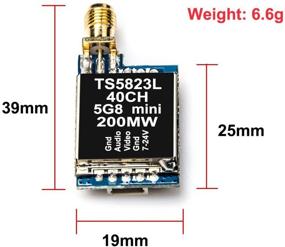 img 2 attached to 🐺 Wolfwhoop WT5823L 5.8G 200MW 40CH Mini Video Transmitter for FPV Quadcopter-2pcs: Experience Seamless FPV Transmission with this High-Powered Set!