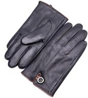 yiseven touchscreen sheepskin gloves with contrast stitching logo