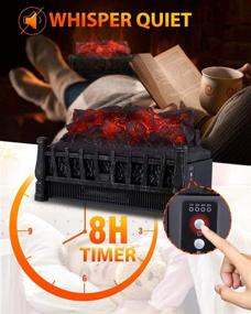 img 2 attached to 🔥 Sunday Living Electric Log Set Heater: Realistic Flame, Adjustable Brightness, Remote Control - Buy Now!