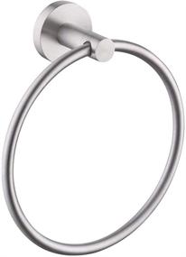 img 4 attached to 🔵 KES Hand Towel Ring - Round Bathroom Towel Holder, No Drill Wall Mount, SUS 304 Stainless Steel, Brushed Finish (A2180DG-2)