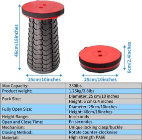 img 1 attached to 🪑 HEIBOND 2021 Обновленный складной стул: легкий и переносной телескопический стул для рыбалки, походов, путешествий, сада и использования в помещении - выдерживает до 400 фунтов