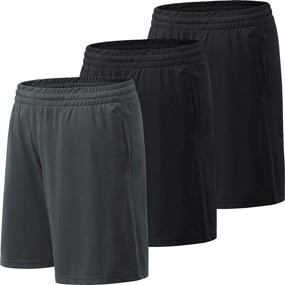 img 4 attached to 🩳 Quick Drying Activewear Gym Shorts for Men - MCPORO Athletic Shorts with Pockets