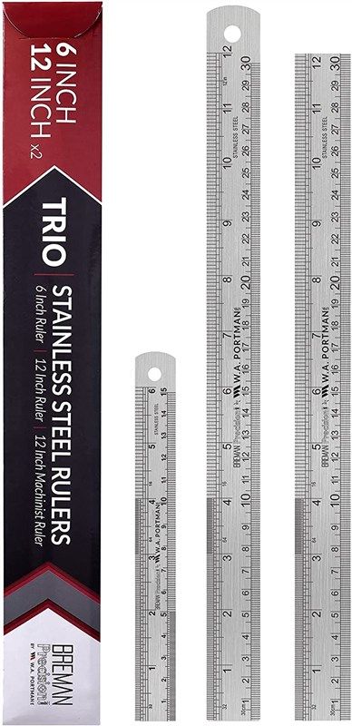 stainless steel ruler set pack 로고