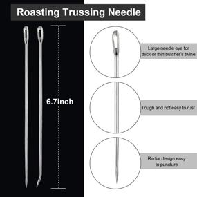 img 2 attached to 🔪 High-Quality 20Pcs Roasting Trussing Needles: Securely Bind Turkey, Chicken, Roasts, and More!