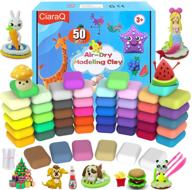 🎨 50-color air dry ultra light clay modeling kit: safe, non-toxic, perfect gift for kids logo