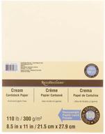 📇 recollections 8.5x11 heavyweight cardstock paper - 100 sheets - cream logo