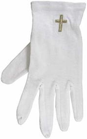img 1 attached to Large White Gloves Gold Cross