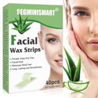 🧖 facial hair removal wax strips for eyebrows & lips - gentle mini face waxing strips for sensitive skin logo