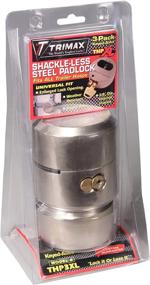 img 4 attached to 🔒 Secure Your Trailer with Trimax THP3XL Hockey-Puck Shackle Door Lock-3 Pack