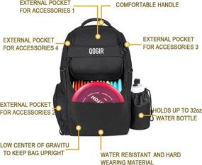 img 2 attached to 🎒 Durable QOGIR Disc Golf Backpack: Lightweight Frisbee Golf Bag with Sidewall Supports and Dividers - Ideal for Disc Golf Sport