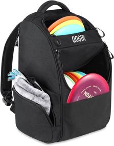 img 1 attached to 🎒 Durable QOGIR Disc Golf Backpack: Lightweight Frisbee Golf Bag with Sidewall Supports and Dividers - Ideal for Disc Golf Sport