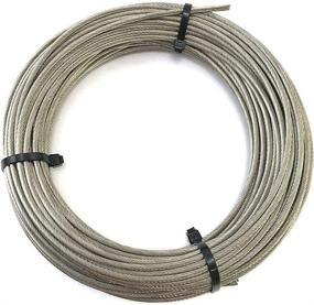 img 1 attached to 🔗 Marine Grade 316 Stainless Steel Aircraft Cable - 3/16" 1x19