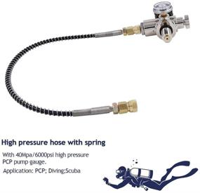 img 1 attached to 🔫 MIOYOOW Paintball Fill Station Kit: PCP Charging Adaptor with 24'' Hose Thread & High-Pressure 40Mpa Diving Cylinder Inflation Valve