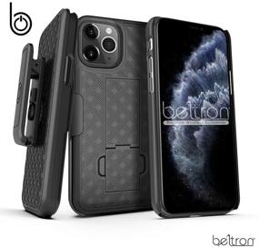 img 3 attached to 📱 iPhone 11 Pro Max 6.5" Case with Belt Clip - BELTRON Super Slim Shell & Holster Combo, Built-in Kickstand, Swivel Belt Clip Holster - Apple iPhone 11 Pro Max (2019)