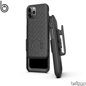 img 2 attached to 📱 iPhone 11 Pro Max 6.5" Case with Belt Clip - BELTRON Super Slim Shell & Holster Combo, Built-in Kickstand, Swivel Belt Clip Holster - Apple iPhone 11 Pro Max (2019)