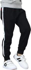 img 3 attached to 👖 CECLEAD Boys' Fashion Casual Cotton Sweatpants - Slim Fit, Athletic Drawstring Jogger Pants