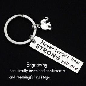 img 2 attached to Elephant Keychain Inspirational Encouragement Jewelry