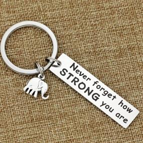 img 1 attached to Elephant Keychain Inspirational Encouragement Jewelry