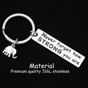 img 3 attached to Elephant Keychain Inspirational Encouragement Jewelry