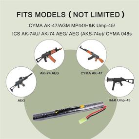 img 1 attached to 🔋 TATTU 8.4V NiMH Airsoft Battery: 1600mAh Butterfly Nunchuck Stick Battery with Tamiya Connector, Optimized for Airsoft Guns