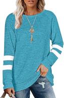 👚 striped long sleeve womens sweaters - crewneck sweatshirts color block tunic tops (sizes s-xxl) - improved seo logo