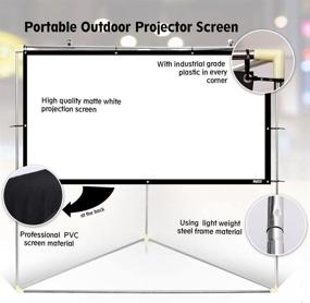 img 1 attached to 🎥 Pyle 100-inch Outdoor Portable Matt White Theater TV Projector Screen with Triangle Stand - HD Projection for Movie / Cinema / Video / Film Showcasing Outside Home - PRJTPOTS101