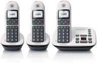 📞 motorola cd5013 dect 6.0 cordless phone: answering machine, call block, volume boost (white, 3 handsets) logo