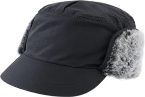 img 3 attached to Stay Warm and Stylish this Winter with Connectyle Mens Warm Earflap Hat with Brim - Faux Fur Baseball Cap