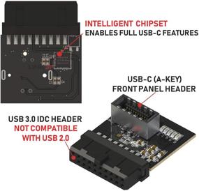 img 3 attached to LINKUP - Активный чип USB 3.0 (3.1 Gen 2) Внутренний разъем 20 Pin IDC 🔌 на материнскую плату к разъему Type-E (A-Key) 20 Pin Female конвертер для адаптера Panel Mount Type C.