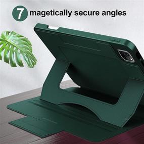 img 1 attached to OCYCLONE iPad Pro 12.9 Case 2021 - 5th Gen, 7 Viewing 🟢 Angles, Magnetic Stand, Pencil Holder, 2nd Gen Pencil Charging, Smart Auto Wake/Sleep, Green