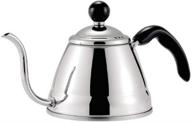 ☕️ takei brand japanese fino gooseneck spout pour over kettle - precision flow drip pot for coffee and tea - stainless steel ih induction heating - made in japan - 1 liter, 4-1/4 cup capacity logo