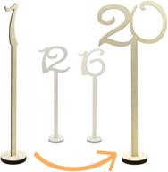 🔢 premium wood table numbers set with sturdy base for weddings or home decor - 1-20 logo