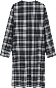 img 3 attached to 👕 Men's Latuza Blackgreen Cotton Flannel Nightshirt: Comfortable Sleepwear & Lounge Attire