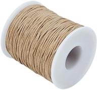 🧵 waxed cotton cord thread: ph pandahall 100 yards 1mm - ideal for beading, crafting, and macrame in ginger yellow logo