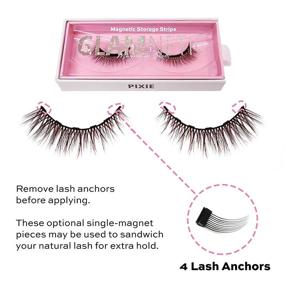 img 3 attached to 🌟 Glamnetic Brown Lashes - Pixie: Vegan Magnetic Eyelashes for Natural Cat Eye Flair, Reusable up to 60 Times (1 Pair)