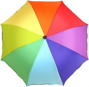 img 3 attached to 🌈 Tri Folded Rainbow Colors Colordrip Umbrella