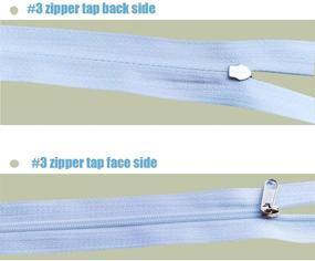 img 2 attached to White Nylon Coil Zipper Roll - Zipper Repair Kit 10 Yards with 20pcs Zipper Sliders, Zipper Pull, and 30pcs Zipper Stops - Ideal for Upholstery Sewing