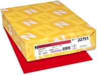 📰 neenah astrobrights premium color card stock, 65 lb, 8.5 x 11 inches, 250 sheets, re-entry red: vibrant cardstock for craft projects, printing, and office use logo