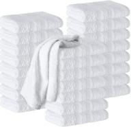 cotton hand towels 24-pack, premium spa quality, super soft 🏨 and absorbent 16x27 inches, white for gym, pool, spa, salon, and home logo