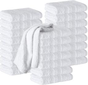 img 4 attached to Cotton Hand Towels 24-Pack, Premium Spa Quality, Super Soft 🏨 and Absorbent 16x27 inches, White for Gym, Pool, Spa, Salon, and Home