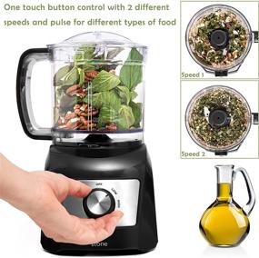 img 1 attached to 🍽️ 350 Watts Mini Chopper - 3 Cup Food Processor by Moss & Stone for Dicing, Chopping, Mincing, Puree - Strong Vegetable Chopper with 2 Speeds, Ideal Baby Food Processor (Black)