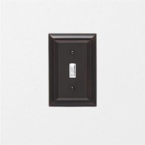 img 2 attached to 🔳 Enhance Your Décor with Amazon Basics Single Toggle Light Switch Outlet Wall Plate in Oil Rubbed Bronze - 3-Pack