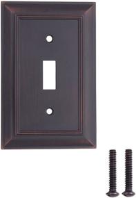 img 4 attached to 🔳 Enhance Your Décor with Amazon Basics Single Toggle Light Switch Outlet Wall Plate in Oil Rubbed Bronze - 3-Pack